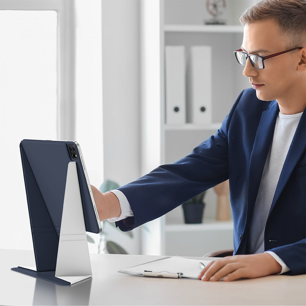 iPad Air 11 2025 M3 Amazingthing Matte Pro Mag Folio Katlanabilir Magnetik Standlı Kılıf