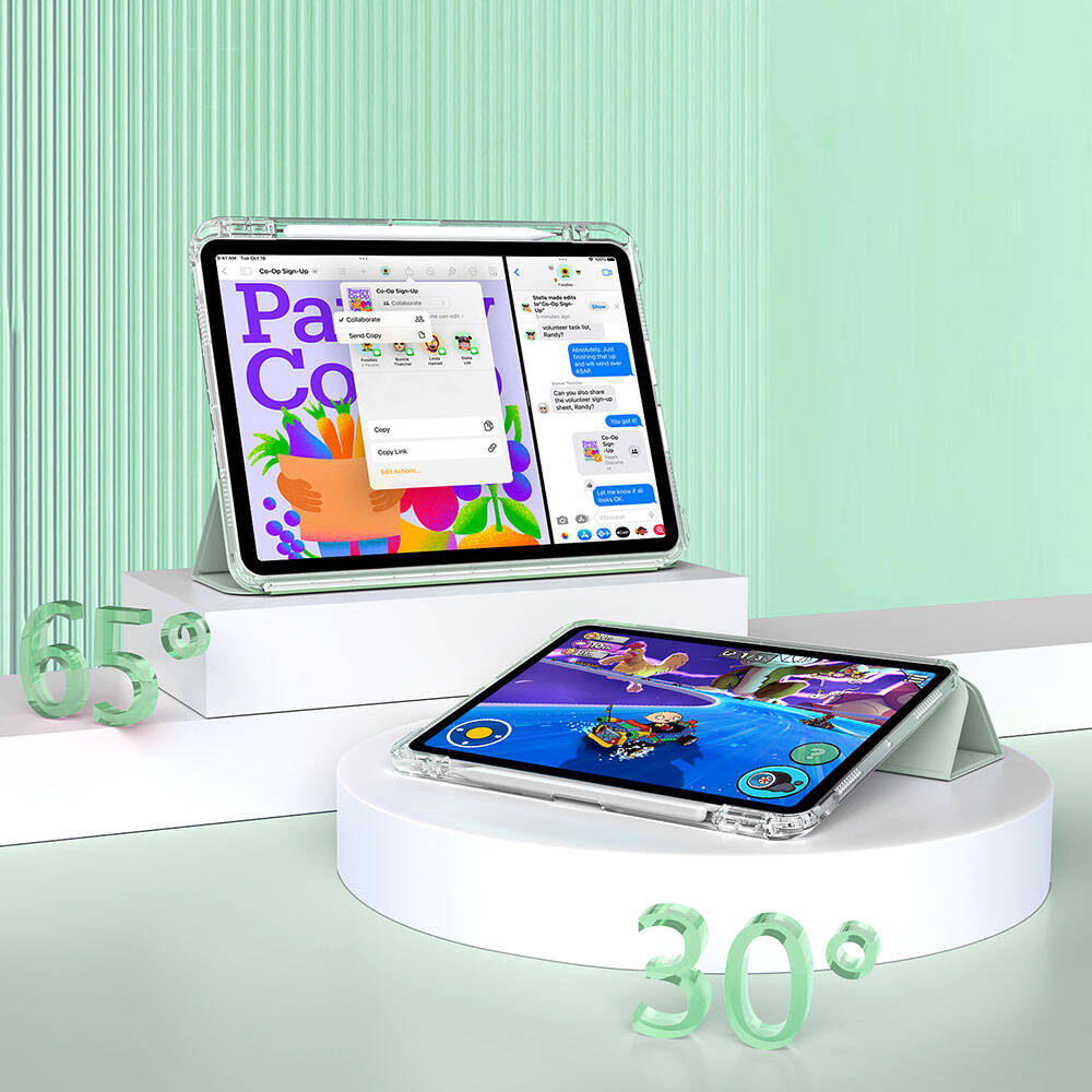 iPad Air 11 2025 M3 Kılıf Magnetik Ayrılabilen Airbagli Zore Sliding Tablet Kılıfı