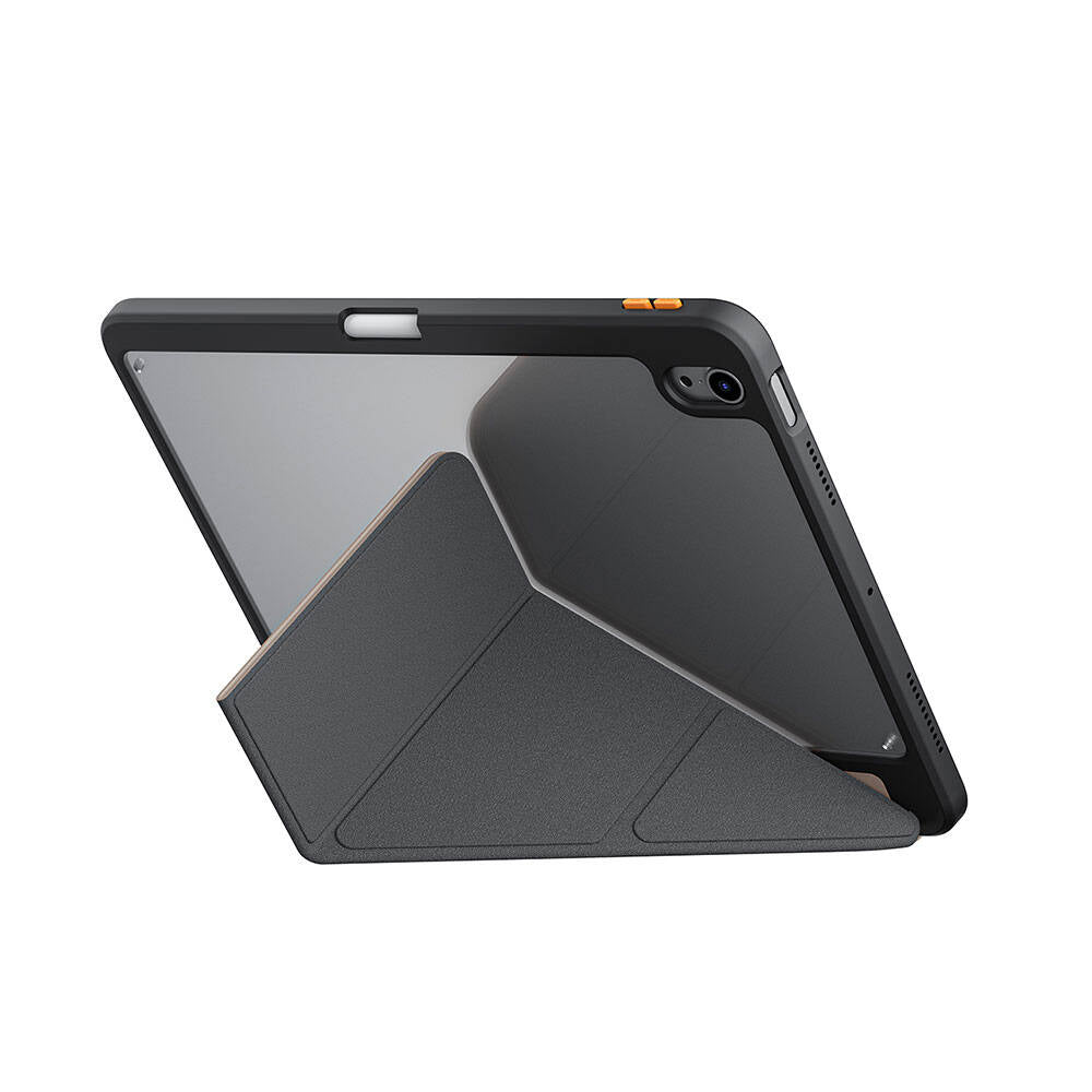 iPad Air 11 2025 M3 Kılıf SkinArma Kabartma Baskı Tasarımlı 360 Tam Koruma Arkası Şeffaf Standlı Gamma Kılıf