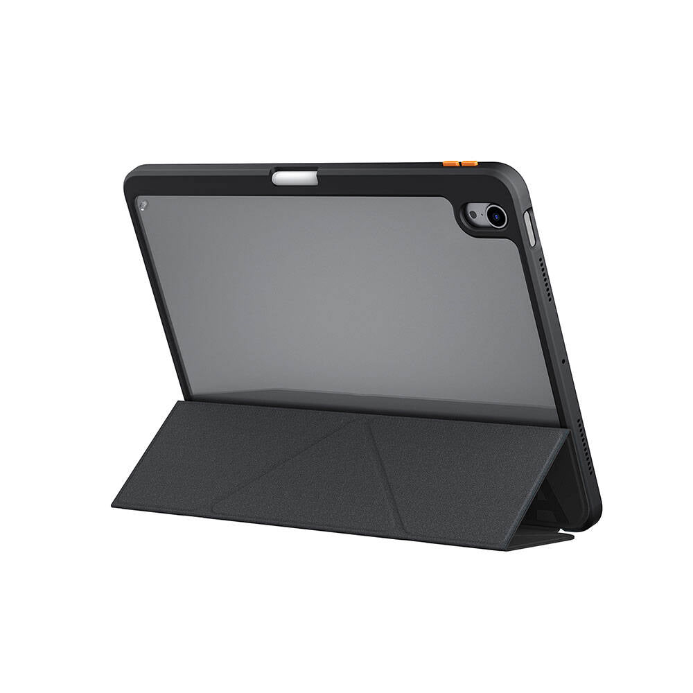iPad Air 11 2025 M3 Kılıf SkinArma Kabartma Baskı Tasarımlı 360 Tam Koruma Arkası Şeffaf Standlı Gamma Kılıf