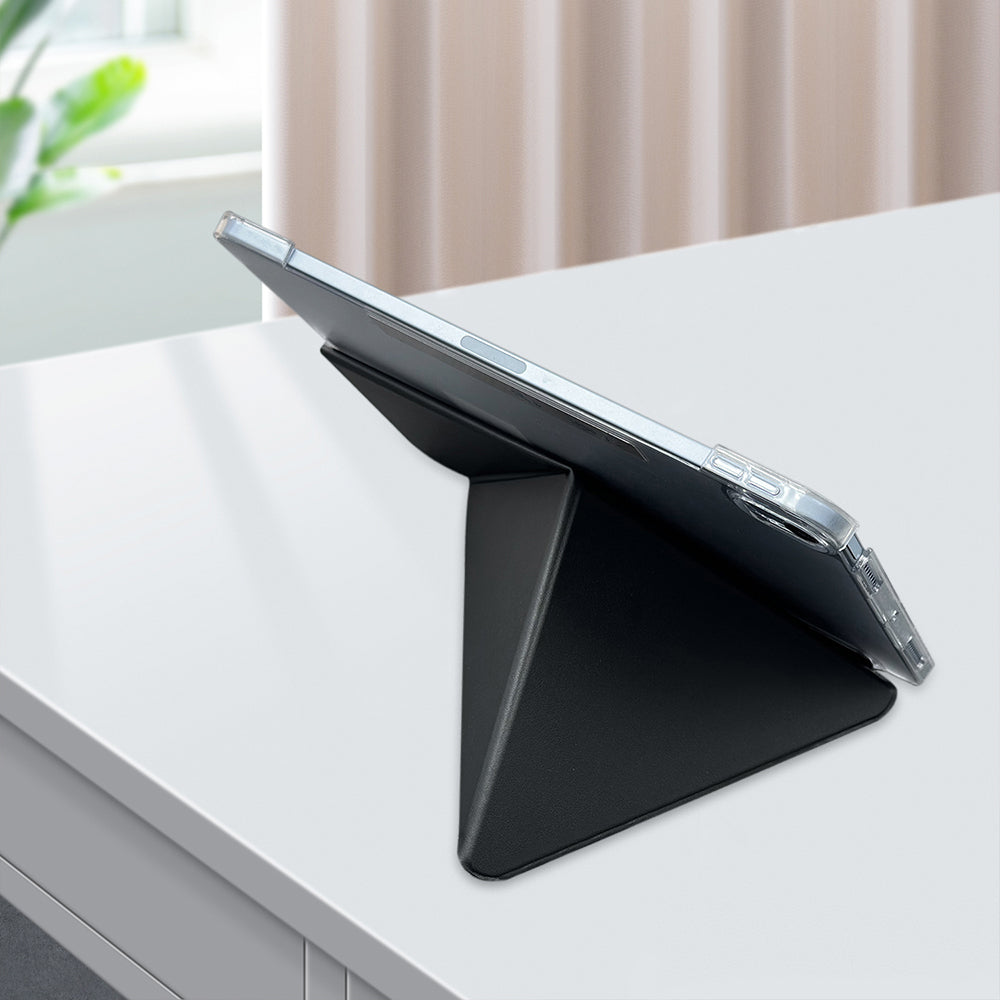 iPad Air 11 2025 M3 Raptic Clear Folio Airbagli Şeffaf Kılıflı Katlanabilir Standlı Kılıf