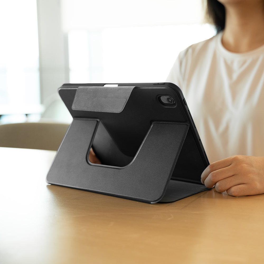 iPad Air 11 2025 M3 Raptic Spin Detachable Folio PU Ayrılabilir Kalem Bölmeli Standlı Kılıf