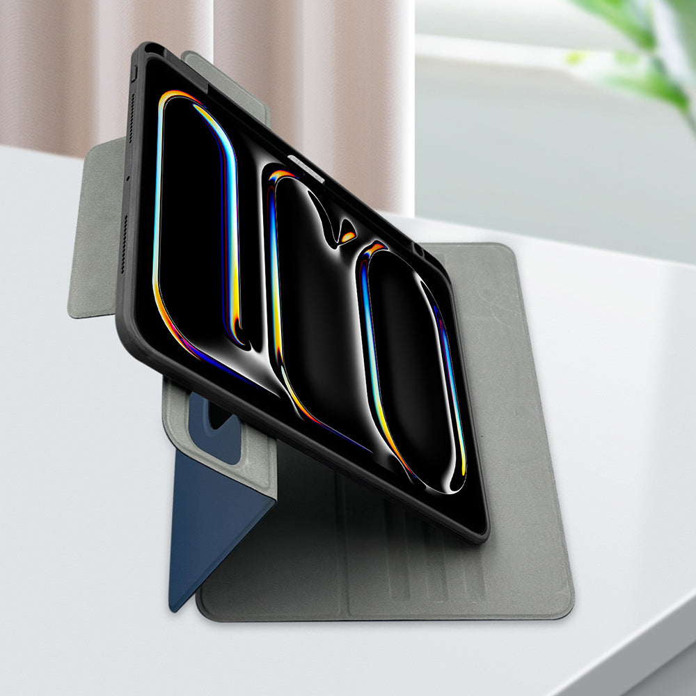 iPad Air 11 2025 M3 Raptic Spin Detachable Folio PU Ayrılabilir Kalem Bölmeli Standlı Kılıf