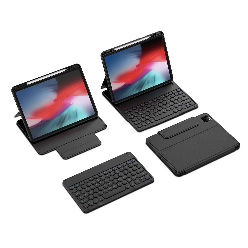 iPad Air 11 2025 M3 Wiwu Protective Gizli Kalem Bölmeli Klavyeli Kılıf