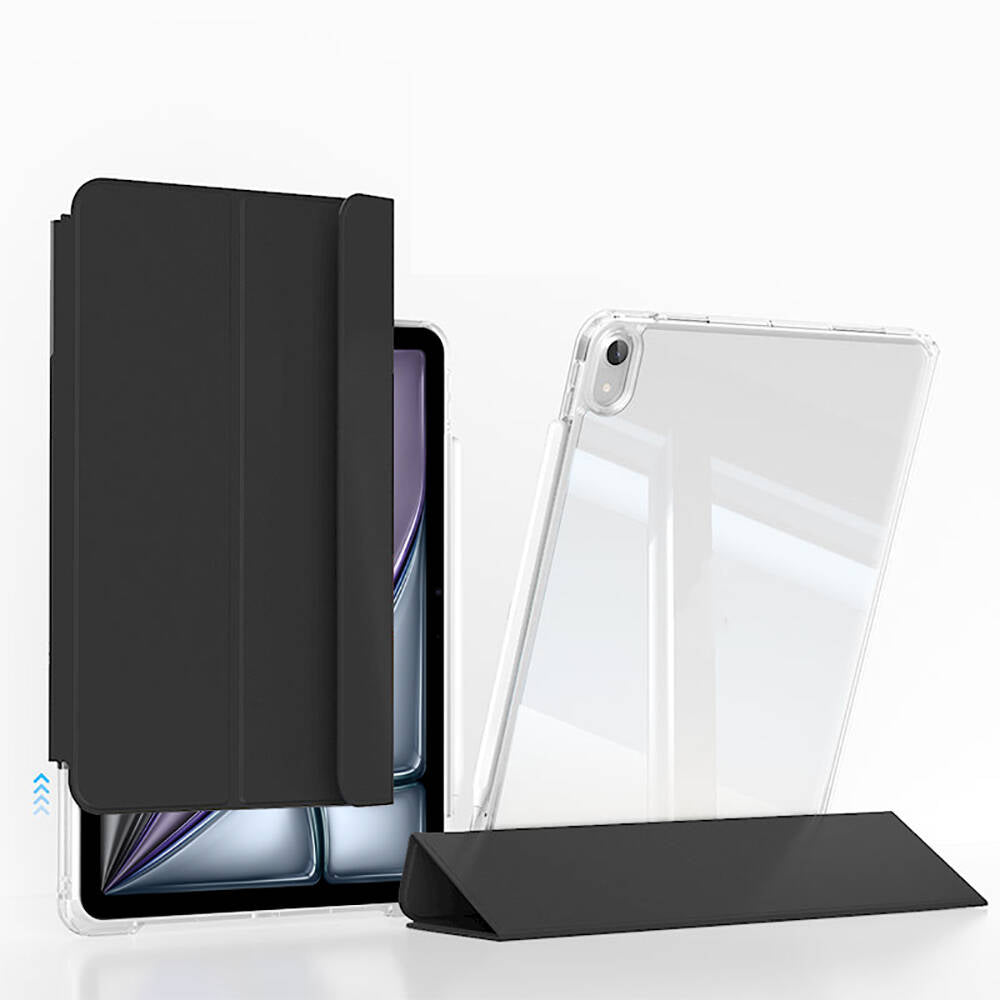 iPad Air 13 2024 Kılıf Magnetik Ayrılabilen Airbagli Zore Sliding Tablet Kılıfı