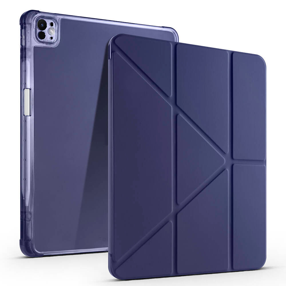 iPad Air 13 2024 Kılıf Zore Tri Folding Kalem Bölmeli Standlı Kılıf