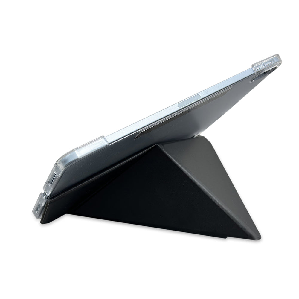 iPad Air 13 2024 Raptic Clear Folio Airbagli Şeffaf Kılıflı Katlanabilir Standlı Kılıf