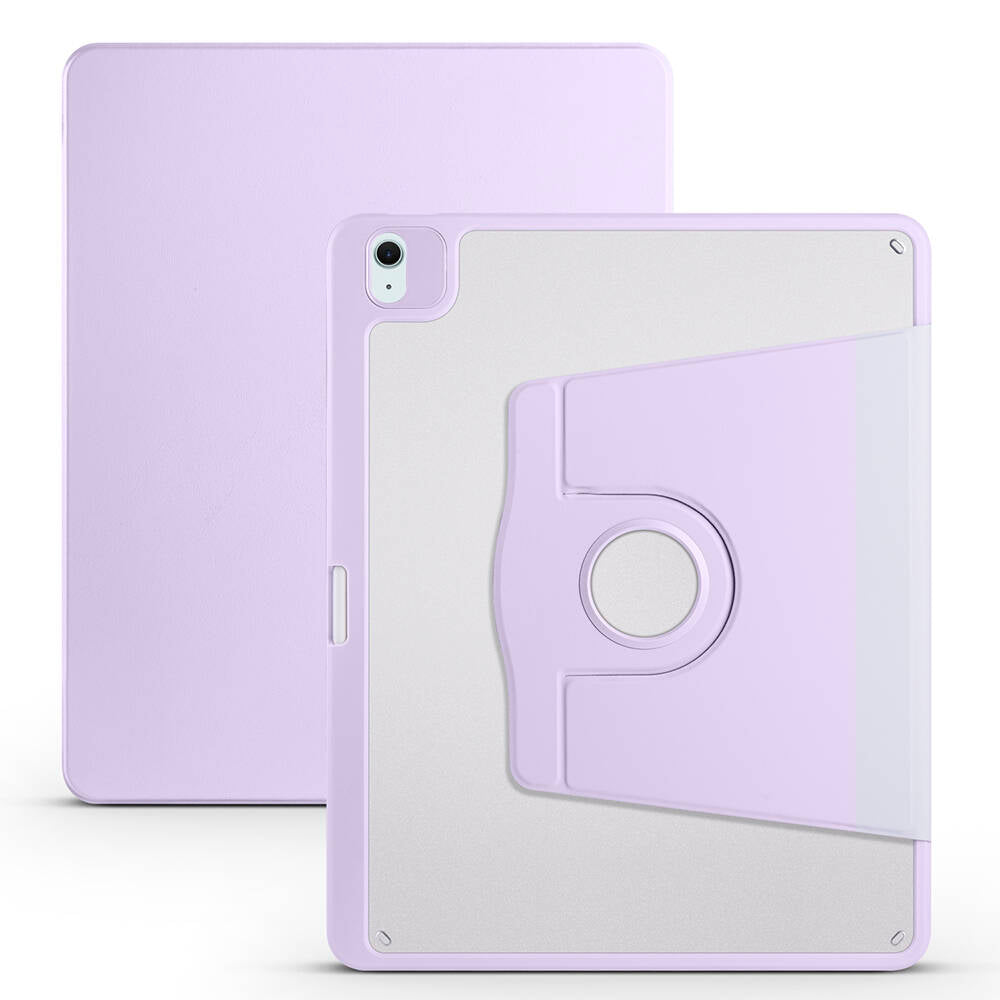 iPad Air 13 2025 M3 Kılıf Zore Termik Kalem Bölmeli Dönebilen Standlı Kılıf