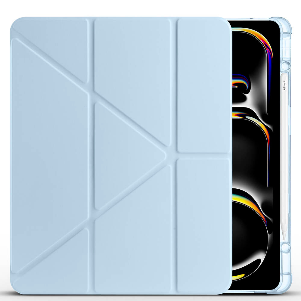 iPad Air 13 2025 M3 Kılıf Zore Tri Folding Kalem Bölmeli Standlı Kılıf