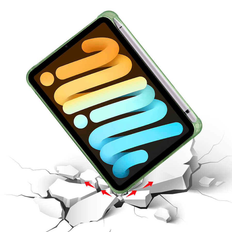 iPad Mini 2021 (6.Nesil) Kılıf Zore Tri Folding Kalem Bölmeli Standlı Kılıf