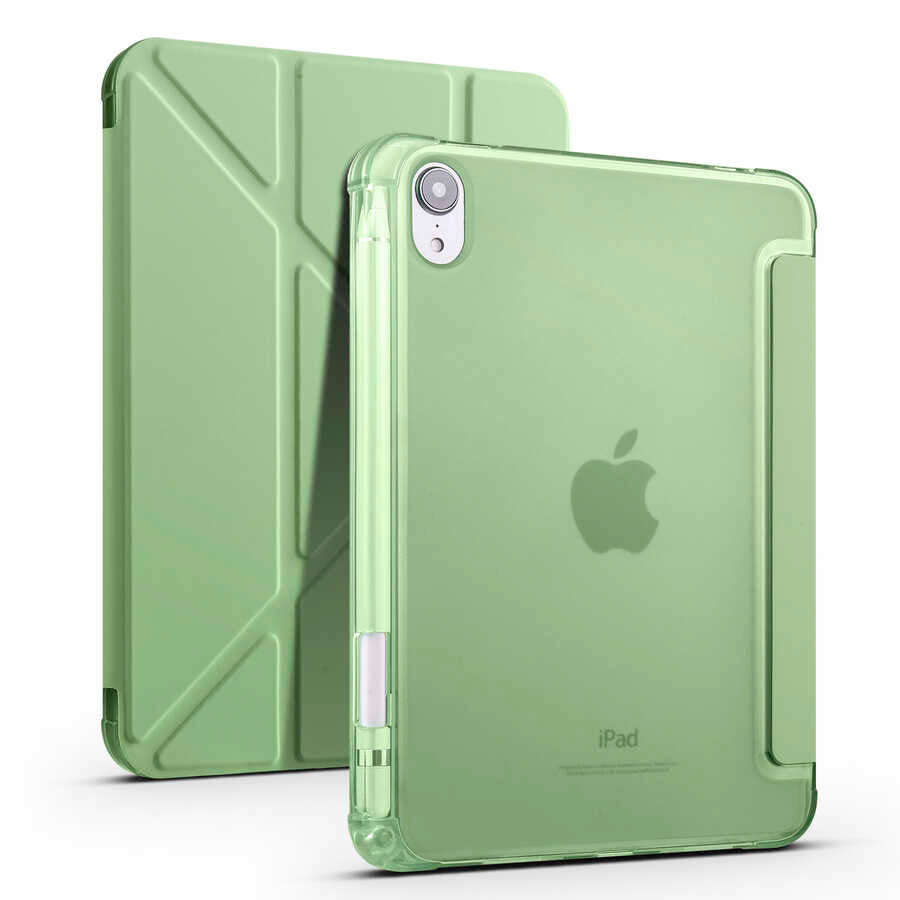 iPad Mini 2021 (6.Nesil) Kılıf Zore Tri Folding Kalem Bölmeli Standlı Kılıf