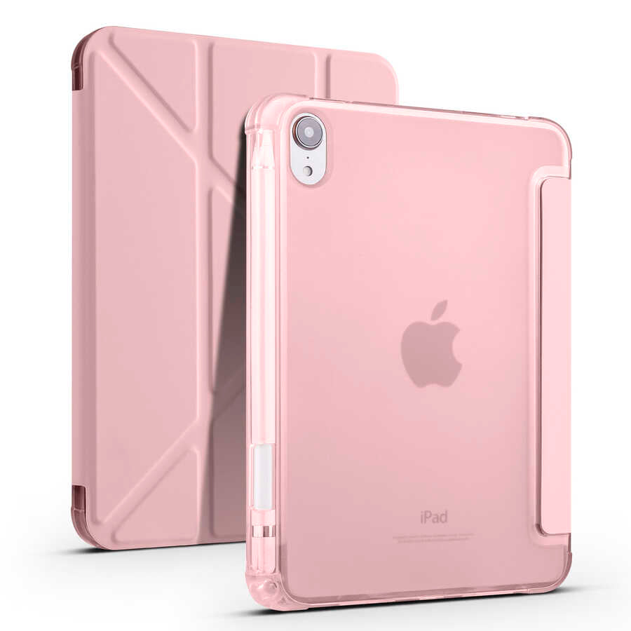 iPad Mini 2021 (6.Nesil) Kılıf Zore Tri Folding Kalem Bölmeli Standlı Kılıf