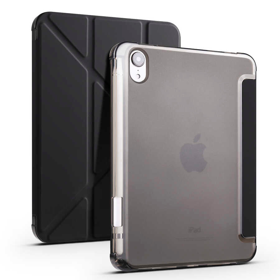 iPad Mini 2021 (6.Nesil) Kılıf Zore Tri Folding Kalem Bölmeli Standlı Kılıf