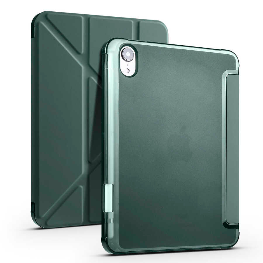 iPad Mini 2021 (6.Nesil) Kılıf Zore Tri Folding Kalem Bölmeli Standlı Kılıf