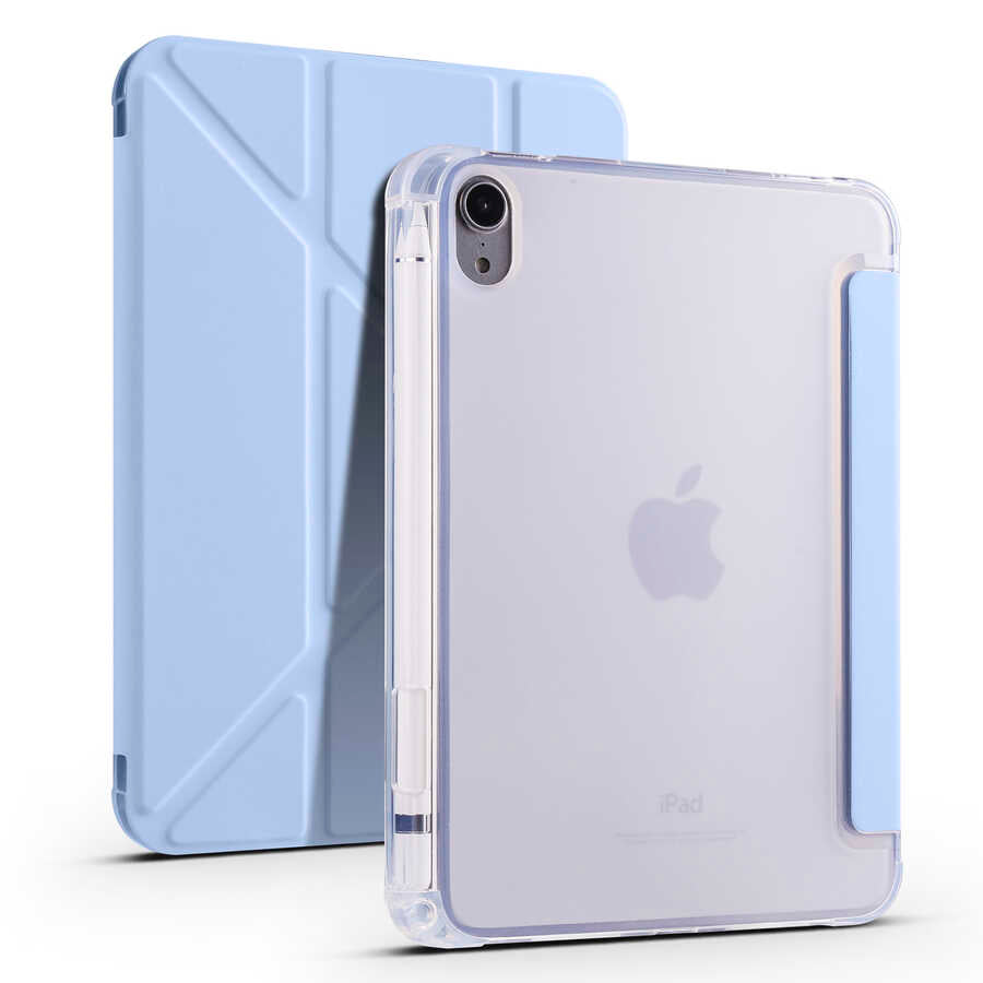 iPad Mini 2021 (6.Nesil) Kılıf Zore Tri Folding Kalem Bölmeli Standlı Kılıf