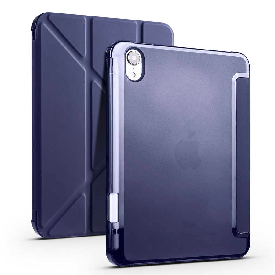 iPad Mini 2021 (6.Nesil) Kılıf Zore Tri Folding Kalem Bölmeli Standlı Kılıf