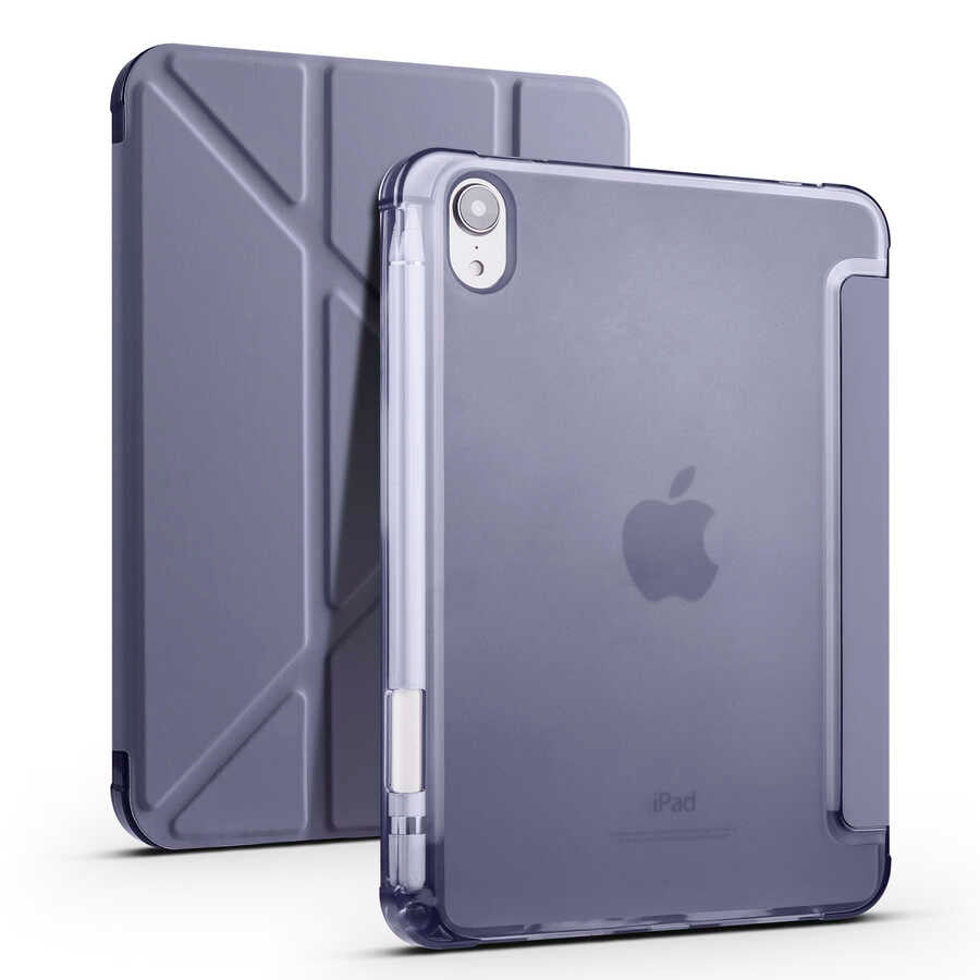 iPad Mini 2021 (6.Nesil) Kılıf Zore Tri Folding Kalem Bölmeli Standlı Kılıf