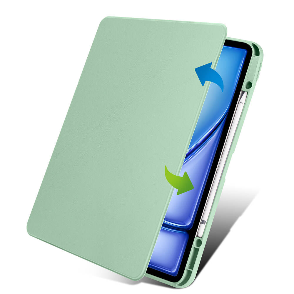 iPad Pro 11 2018 Kılıf Zore Termik Kalem Bölmeli Dönebilen Standlı Kılıf