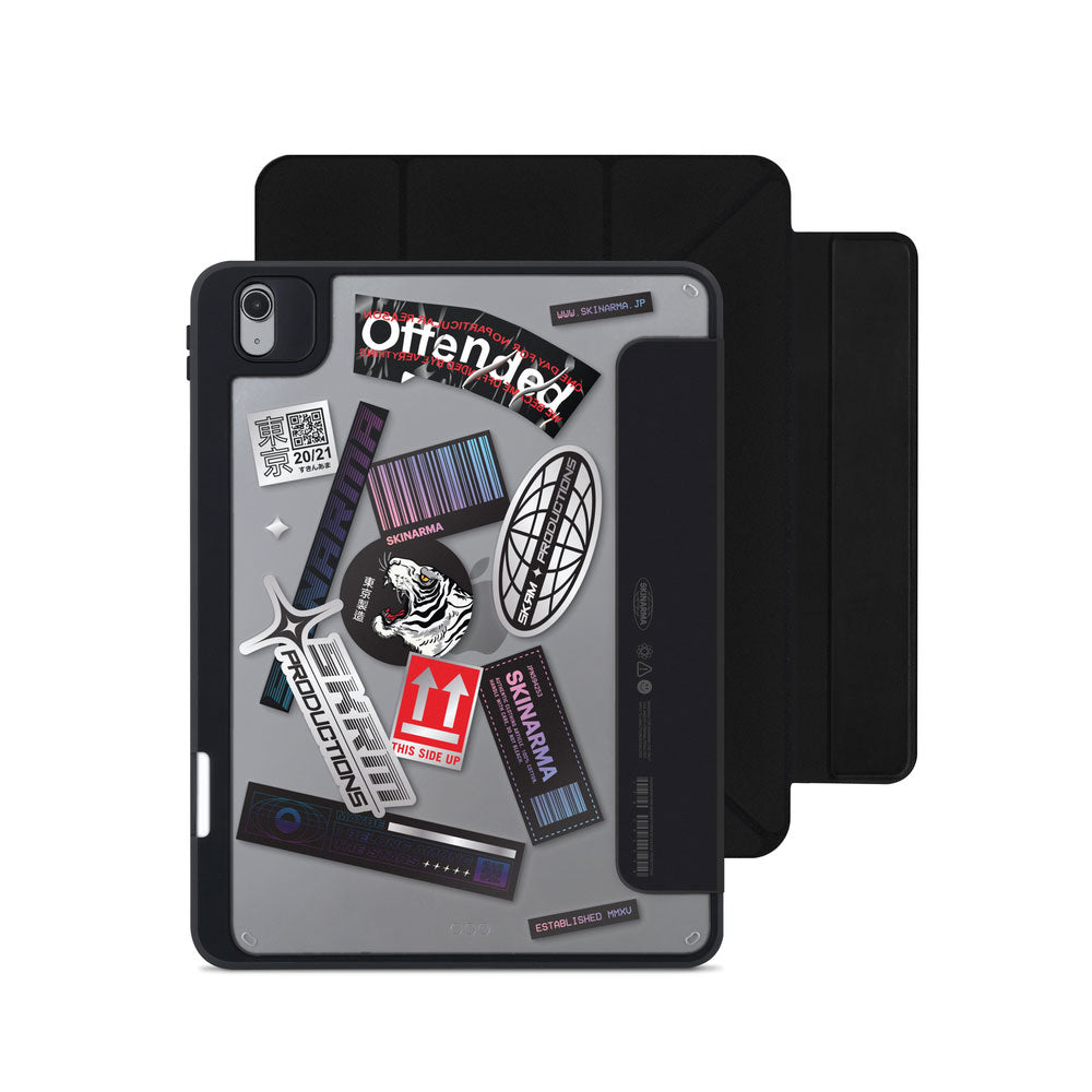 iPad Pro 11 2020 (2.Nesil) Kılıf SkinArma Sticker Tasarımlı Arkası Şeffaf Çıkarılabilir Magnetik Henko Kılıf