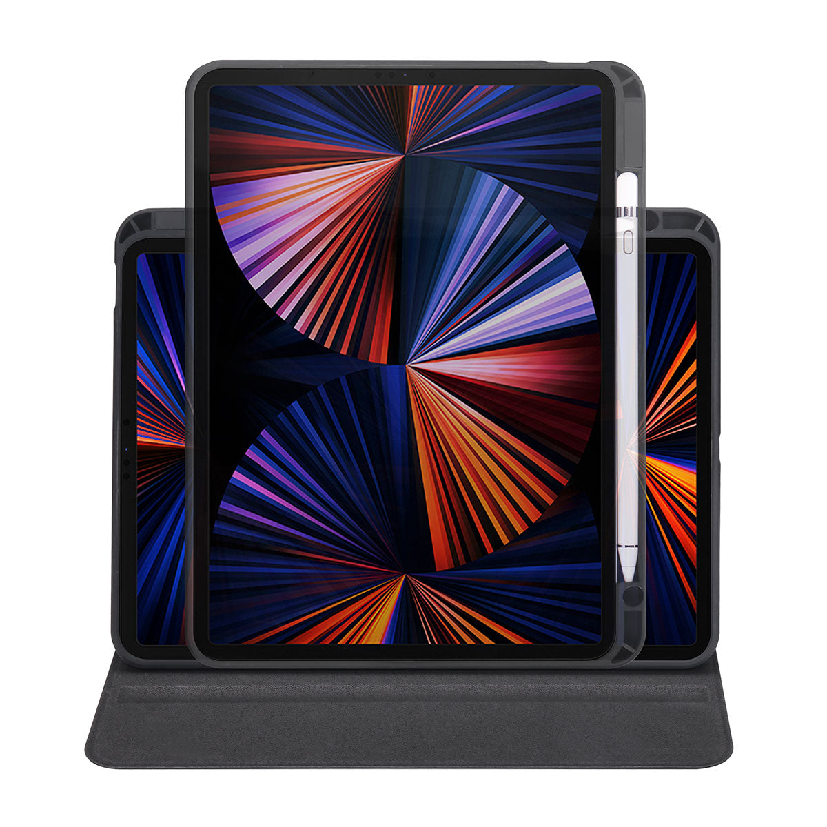 iPad Pro 11 2020 (2.Nesil) Kılıf Zore Termik Kalem Bölmeli Dönebilen Standlı Kılıf