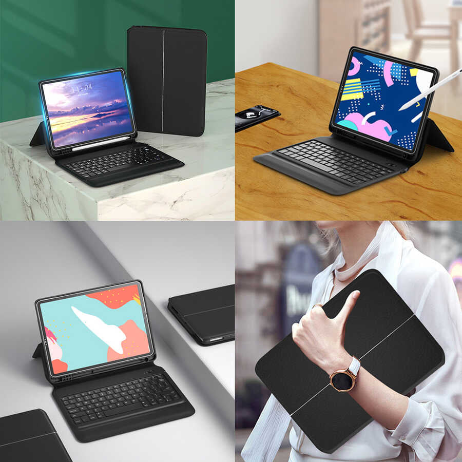 iPad Pro 11 2020 (2.Nesil) Wiwu Keyboard Folio Kablosuz Klavyeli Kılıf