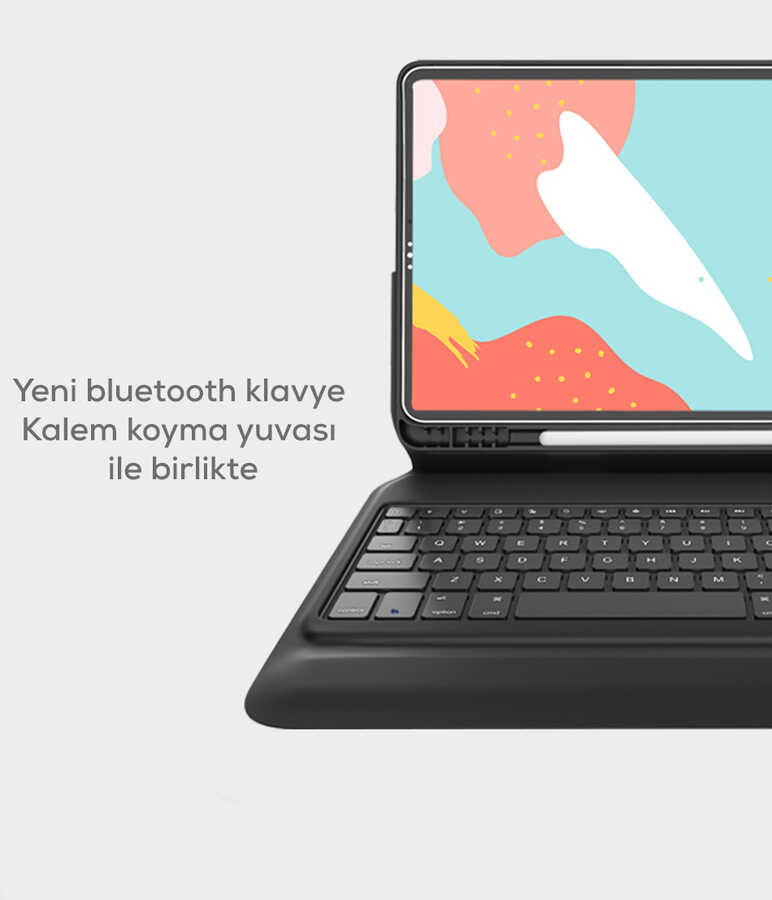 iPad Pro 11 2020 (2.Nesil) Wiwu Keyboard Folio Kablosuz Klavyeli Kılıf