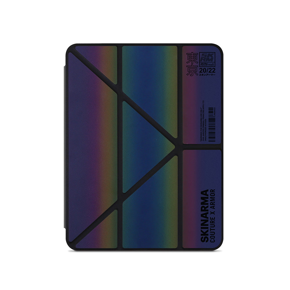 iPad Pro 11 2021 (3.Nesil) Kılıf SkinArma Holografik Tasarımlı Arkası Şeffaf Çıkarılabilir Magnetik Kira Kobai Kılıf