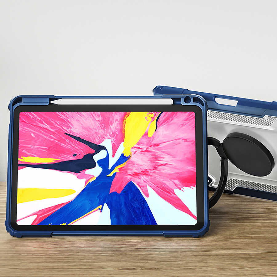 iPad Pro 11 2021 (3.Nesil) Wiwu Mecha Dönebilen Standlı Tablet Kılıfı
