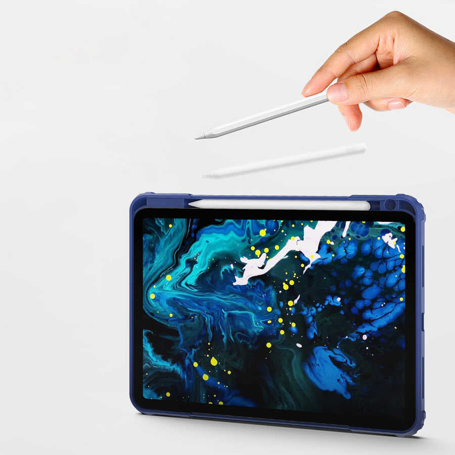 iPad Pro 11 2021 (3.Nesil) Wiwu Mecha Dönebilen Standlı Tablet Kılıfı