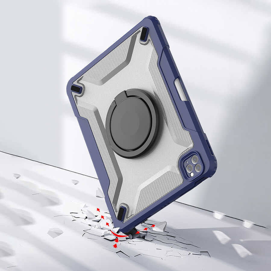 iPad Pro 11 2021 (3.Nesil) Wiwu Mecha Dönebilen Standlı Tablet Kılıfı