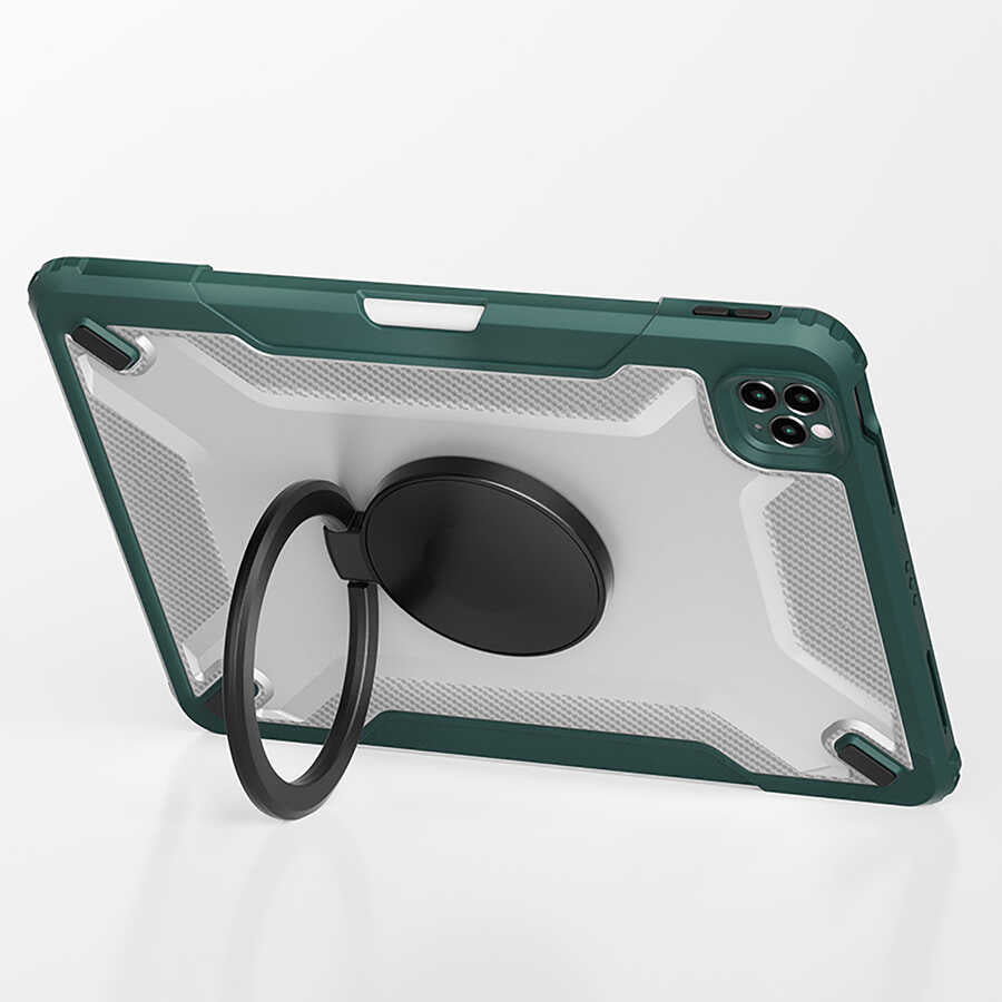 iPad Pro 11 2021 (3.Nesil) Wiwu Mecha Dönebilen Standlı Tablet Kılıfı