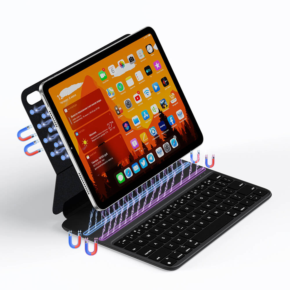 iPad Pro 11 2022 M2 Wiwu F16 Klavyeli Standlı Magnetik Kılıf