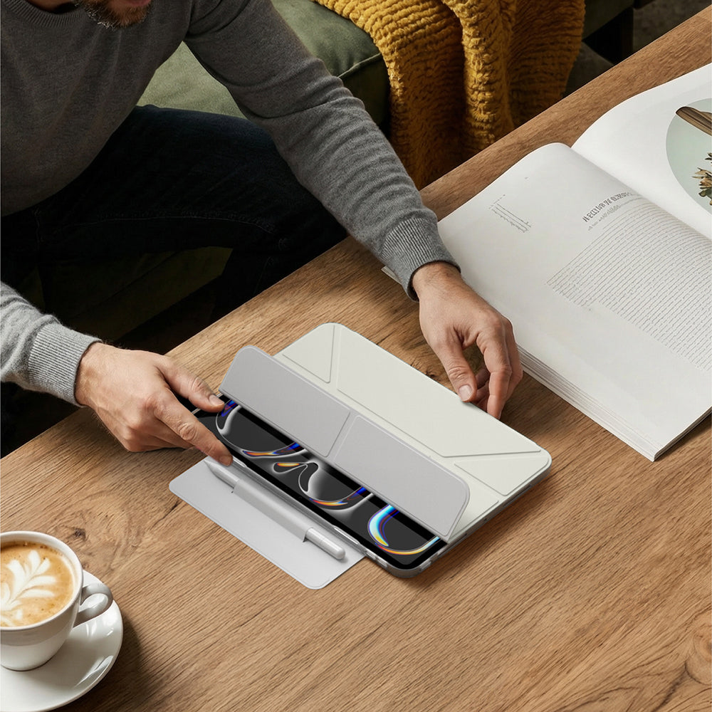 iPad Pro 11 2024 Amazingthing Minimal Mag Katlanabilir Standlı Kalem Bölmeli Kılıf