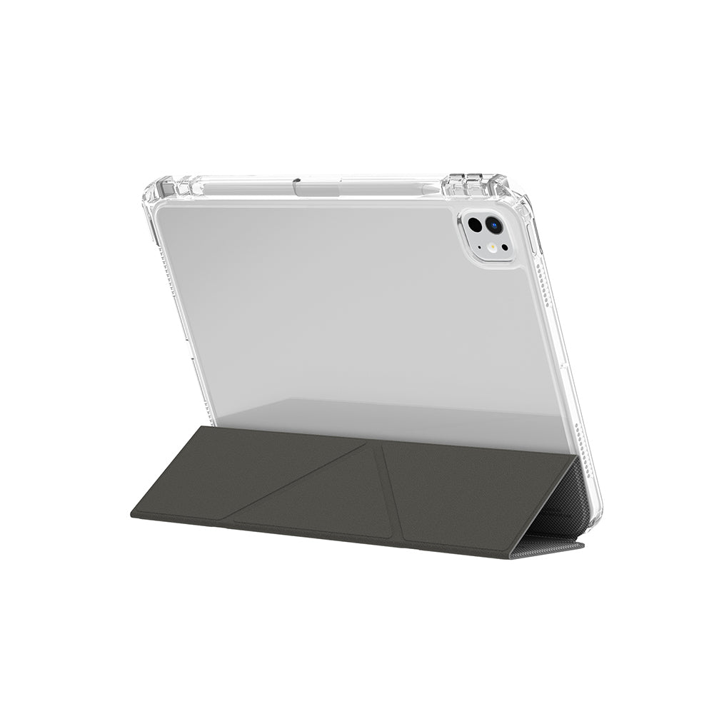 iPad Pro 11 2024 Kılıf Skinarma Kalemlikli Arkası Şeffaf Standlı Magnetik Zeta Kılıf
