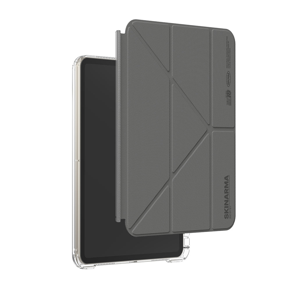 iPad Pro 11 2024 Kılıf Skinarma Kalemlikli Arkası Şeffaf Standlı Magnetik Zeta Kılıf
