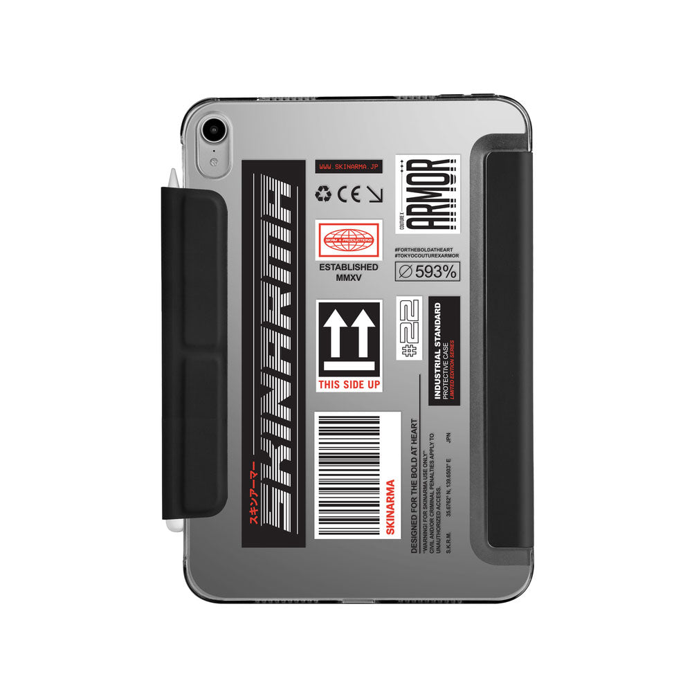 iPad Pro 11 2024 Kılıf SkinArma Sticker Tasarımlı Kalemlikli Arkası Şeffaf Standlı Magnetik Taito Kılıf