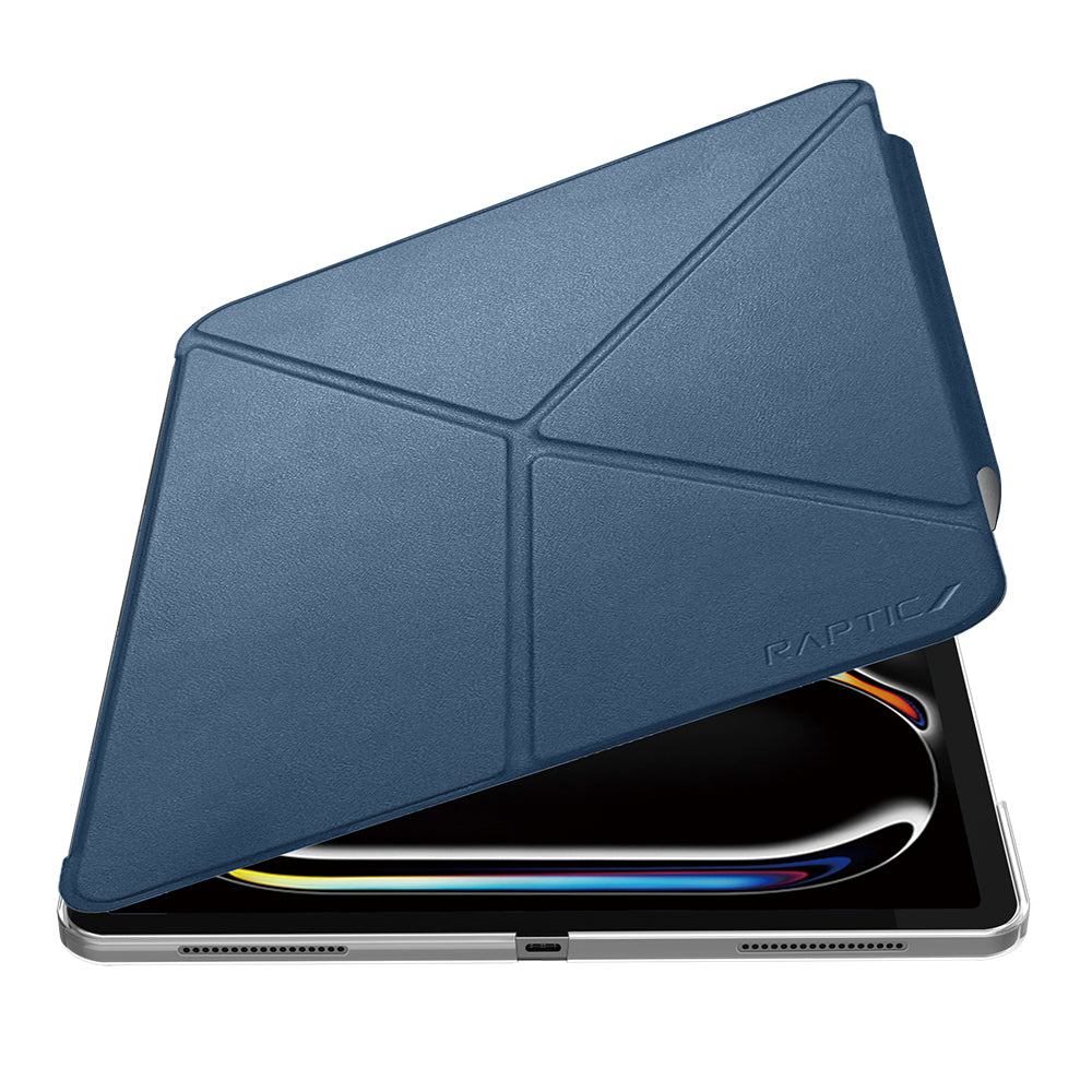 iPad Pro 11 2024 Raptic Clear Folio Airbagli Şeffaf Kılıflı Katlanabilir Standlı Kılıf