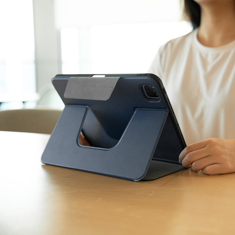 iPad Pro 11 2024 Raptic Spin Detachable Folio PU Ayrılabilir Kalem Bölmeli Standlı Kılıf