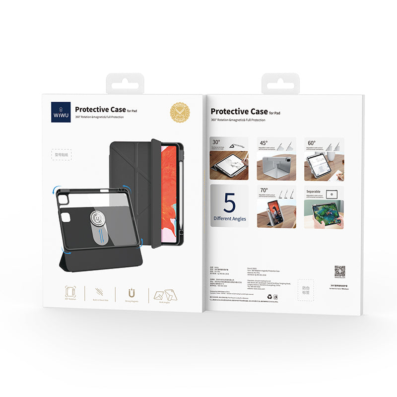 iPad Pro 11 2024 Wiwu 360° Dönebilen Standlı Magnetik Koruyucu Tablet Kılıfı