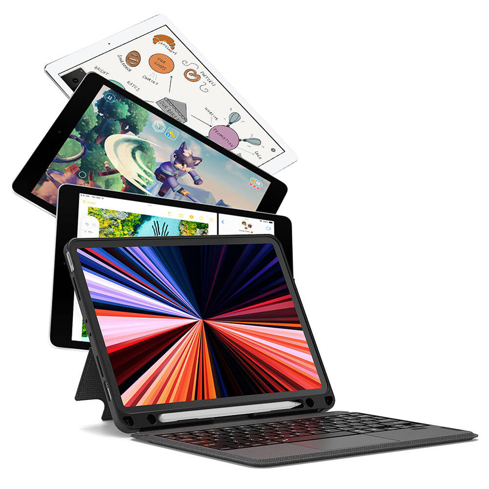 iPad Pro 11 2024 Wiwu Mag Touch Klavyeli Standlı Kılıf