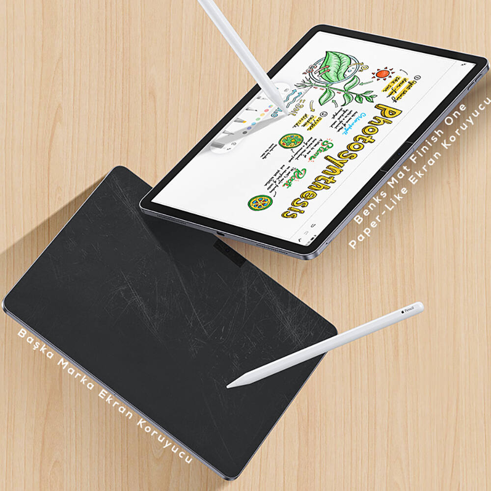 iPad Pro 11 2025 M5 Kağıt Hisli Benks Mat Paper-Like Ekran Koruyucu