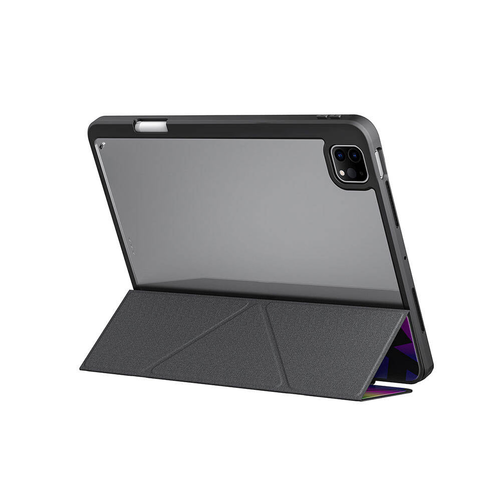 iPad Pro 11 2025 M5 Kılıf SkinArma Holografik Tasarımlı Arkası Şeffaf Çıkarılabilir Magnetik Kira Kobai Kılıf