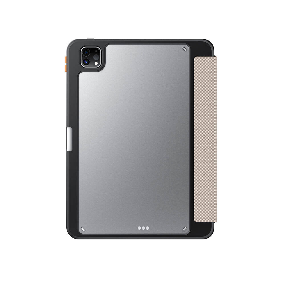 iPad Pro 11 2025 M5 Kılıf SkinArma Kabartma Baskı Tasarımlı 360 Tam Koruma Arkası Şeffaf Standlı Gamma Kılıf