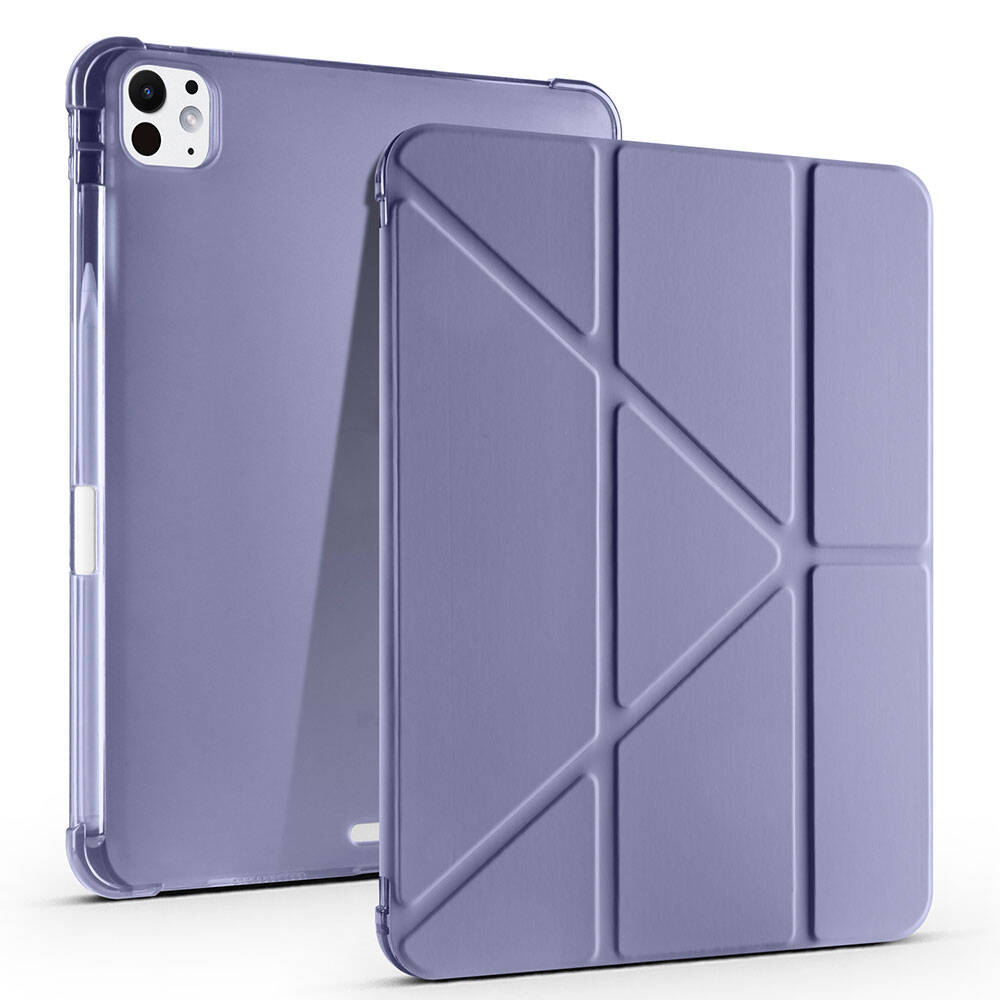 iPad Pro 11 2025 M5 Kılıf Zore Tri Folding Kalem Bölmeli Standlı Kılıf