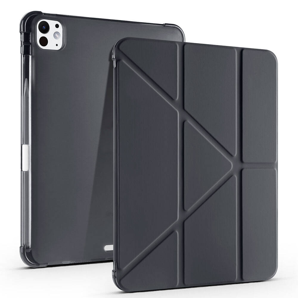 iPad Pro 11 2025 M5 Kılıf Zore Tri Folding Kalem Bölmeli Standlı Kılıf