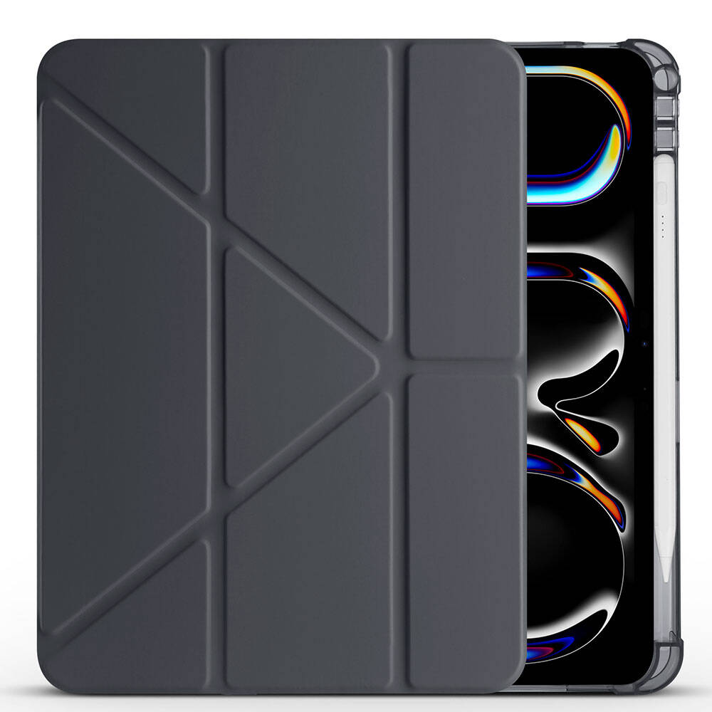 iPad Pro 11 2025 M5 Kılıf Zore Tri Folding Kalem Bölmeli Standlı Kılıf