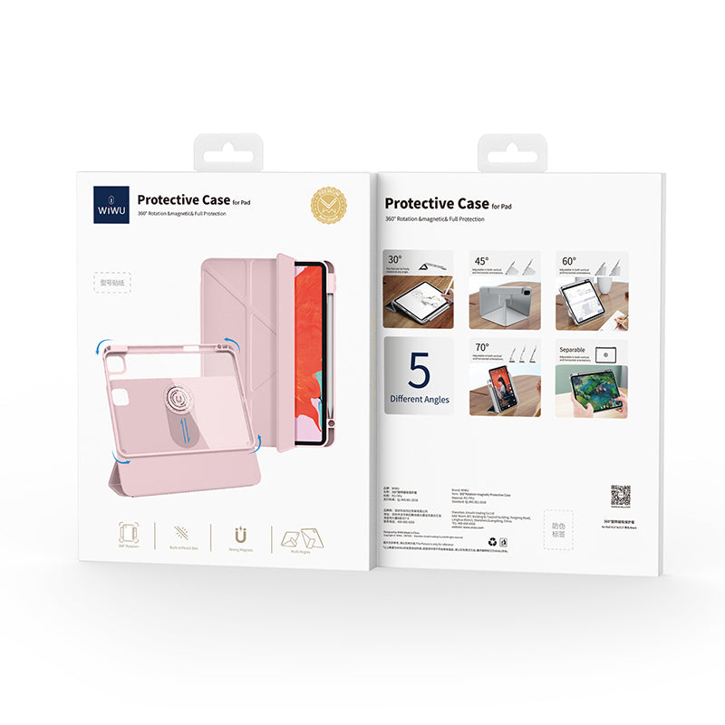 iPad Pro 11 2025 M5 Wiwu 360° Dönebilen Standlı Magnetik Koruyucu Tablet Kılıfı