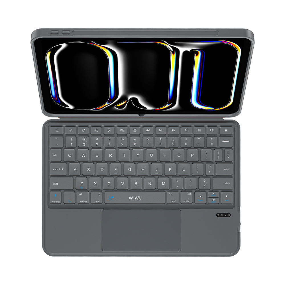 iPad Pro 11 2025 M5 Wiwu MK-005 Combo 3in1 Kalem Bölmeli Klavyeli Standlı Kılıf