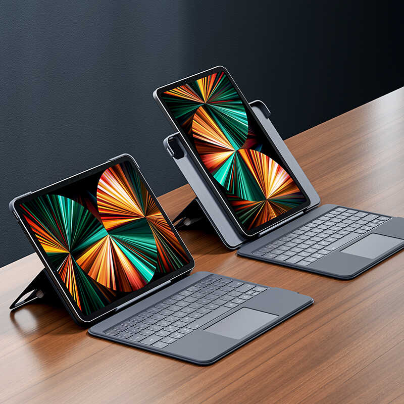 iPad Pro 12.9 2021 (5.Nesil) Benks KB02 Kablosuz Klavyeli Kılıf