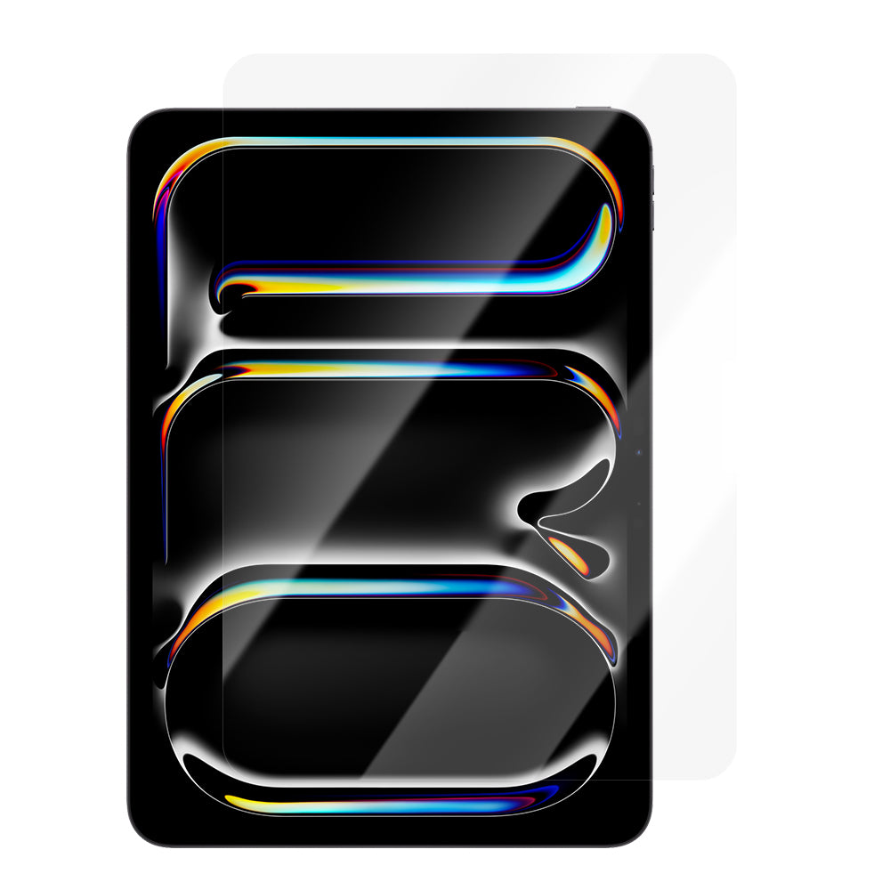 iPad Pro 13 2024 CaseWorld Steel Shield Serisi Temperli Cam Ekran Koruyucu + Uygulama Aparatı